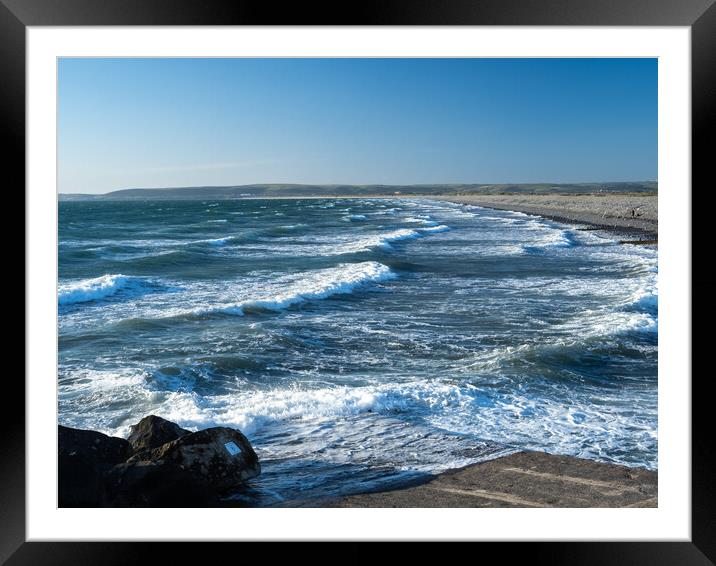 Westward Ho Beach Waves Framed Mounted Print by Tony Twyman