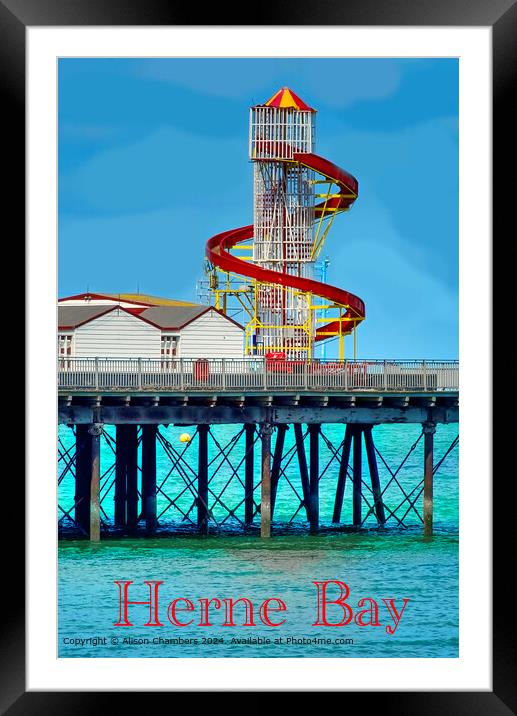 Herne Bay Framed Mounted Print by Alison Chambers