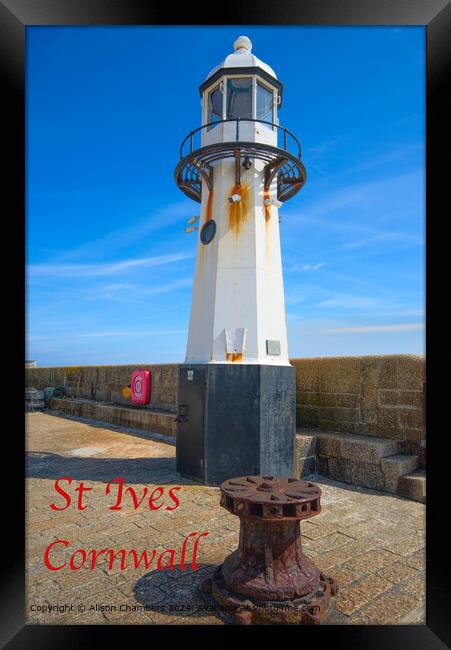 St Ives Cornwall  Framed Print by Alison Chambers