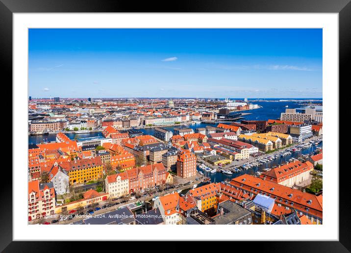 Copenhagen Skyline Denmark Framed Mounted Print by Beata Aldridge