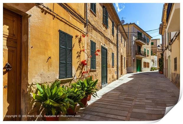 Old town of Alcudia Print by Jim Monk