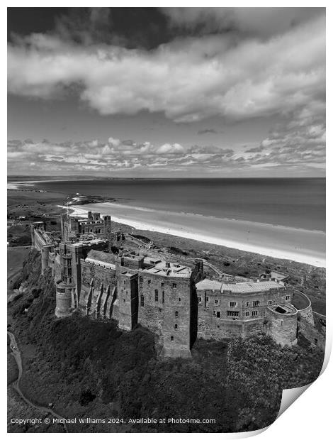 Bamburgh Castle Print by Michael Williams