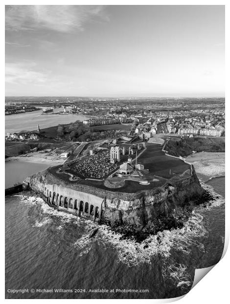 Tynemouth Priory & Castle Print by Michael Williams