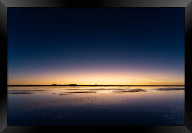 Bolivian Sunset Reflection Framed Print by YUNCHAN JEONG