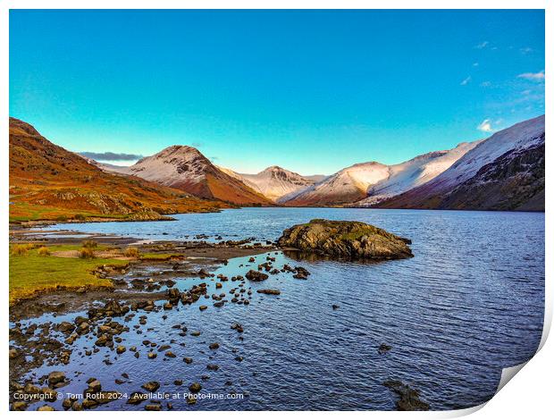 Wastwater Winter Sky Print by Tom Roth