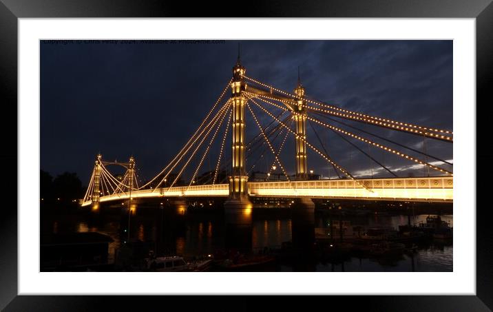 Albert Bridge, London Framed Mounted Print by Chris Petty