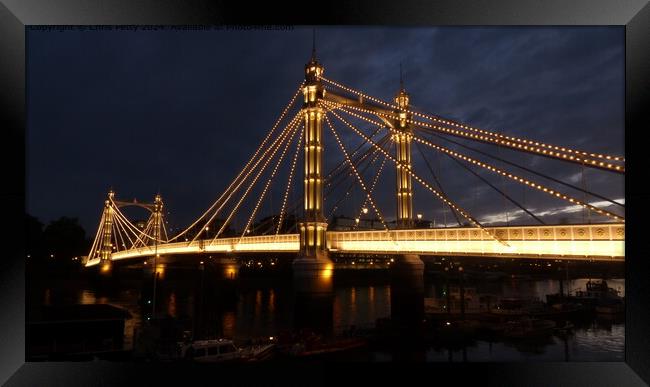 Albert Bridge, London Framed Print by Chris Petty