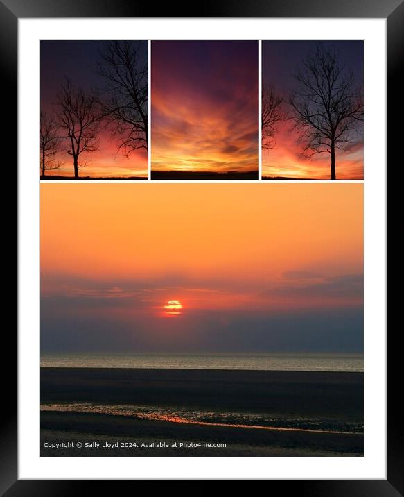 Holkham Multi-Tone Sunset Framed Mounted Print by Sally Lloyd