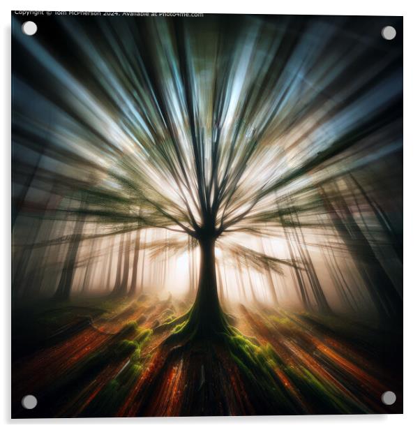 Ethereal ICM Tree Abstract Acrylic by Tom McPherson