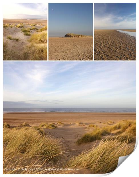 Holkham Beach Dunes Sky Print by Sally Lloyd