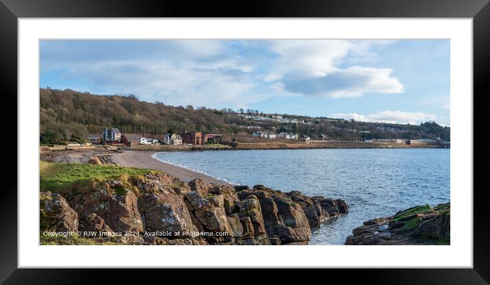 Wemyss Bay Beach Seascape Framed Mounted Print by RJW Images
