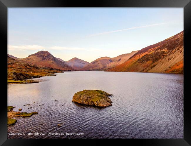 Wastwater Peaks Reflection Framed Print by Tom Roth