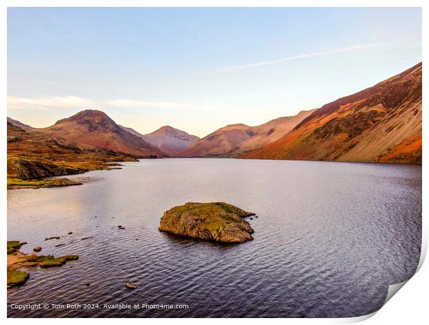 Wastwater Peaks Reflection Print by Tom Roth
