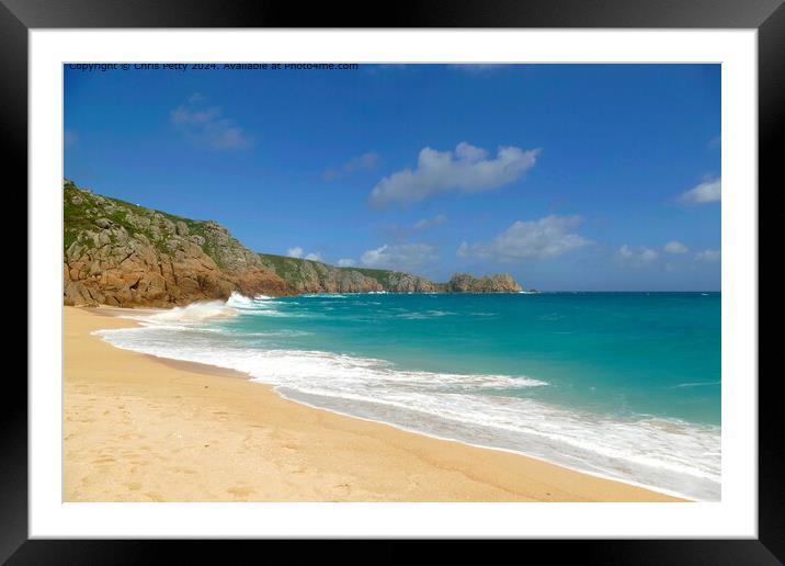 Porthcurno, Cornwall Framed Mounted Print by Chris Petty