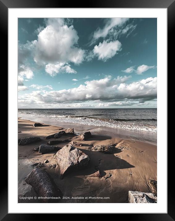 Findhorn Beach Seascape Framed Mounted Print by @findhornbeach 