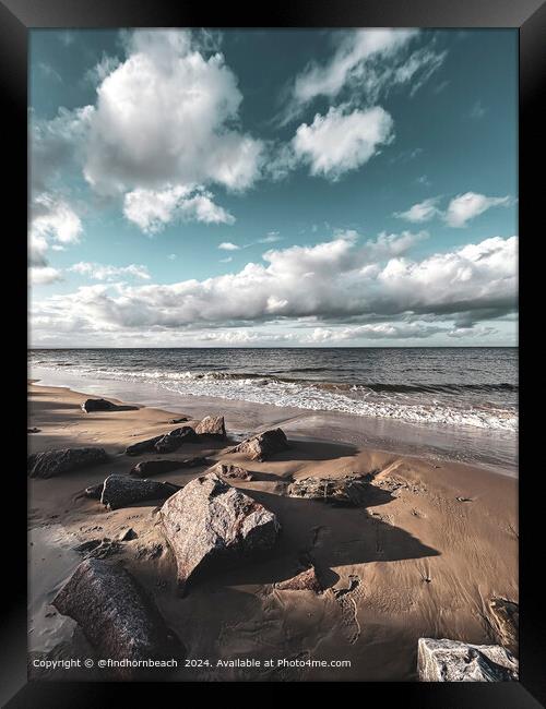 Findhorn Beach Seascape Framed Print by @findhornbeach 