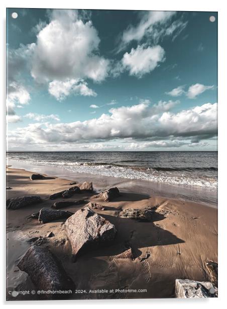 Findhorn Beach Seascape Acrylic by @findhornbeach 