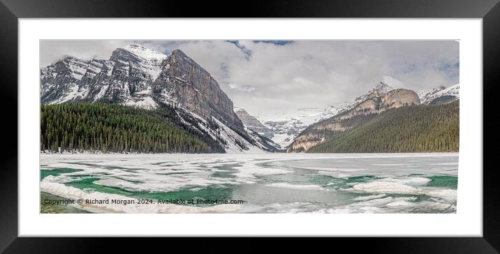 Lake Louise Canada Panoramic Framed Mounted Print by Richard Morgan