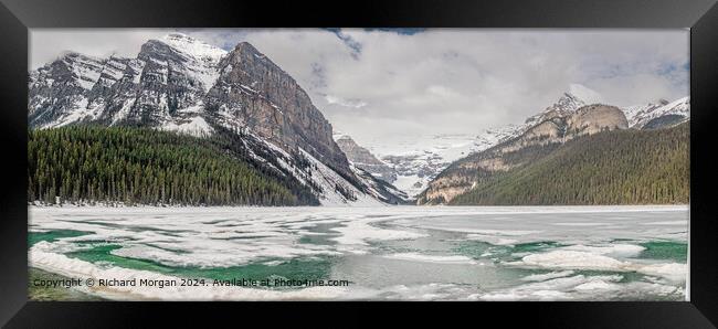 Lake Louise Canada Panoramic Framed Print by Richard Morgan