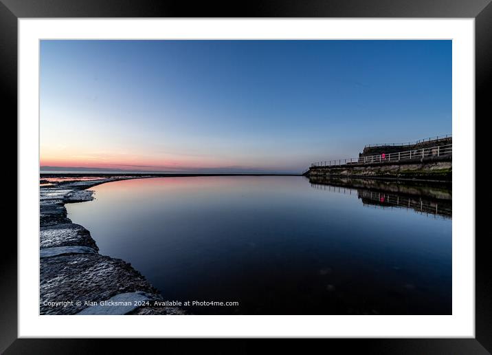  Pink Glow on Calm Waters Framed Mounted Print by Alan Glicksman