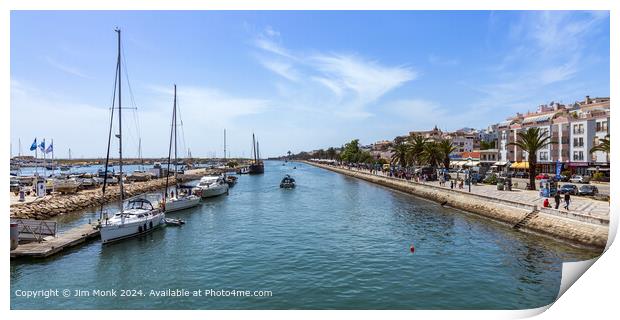 Lagos Marina and Waterfront, Algarve Print by Jim Monk