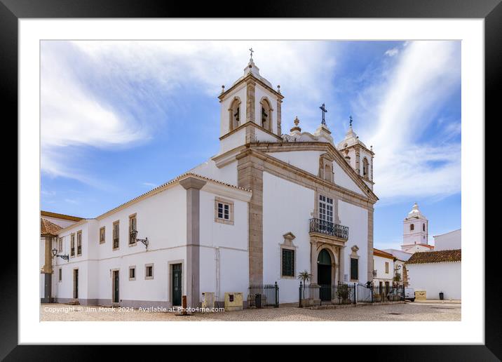 Church of Santa Maria de Lagos, Algarve Framed Mounted Print by Jim Monk