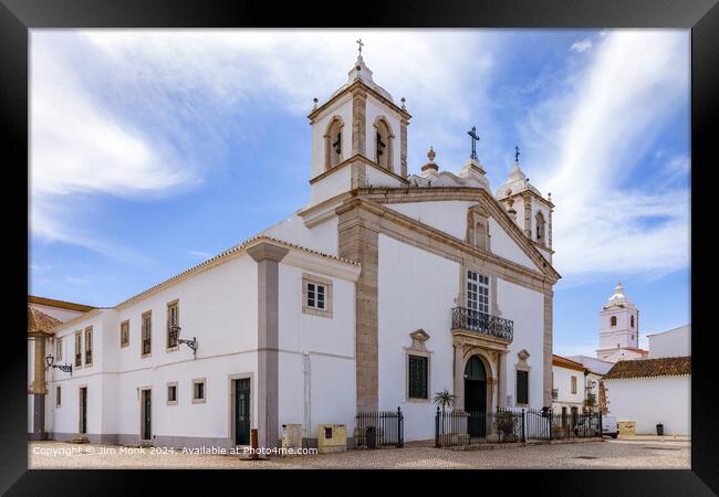 Church of Santa Maria de Lagos, Algarve Framed Print by Jim Monk