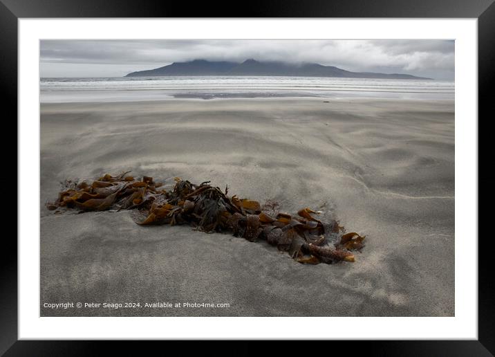 Laig Beach, Eigg, Sand and Sea Framed Mounted Print by Peter Seago