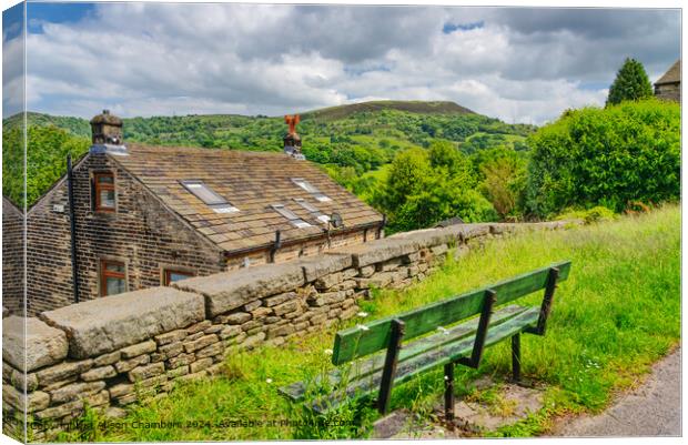 Meal Hill View Hepworth Canvas Print by Alison Chambers