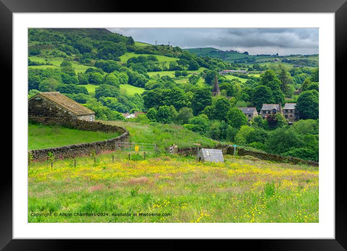 Hepworth Holme Valley Framed Mounted Print by Alison Chambers