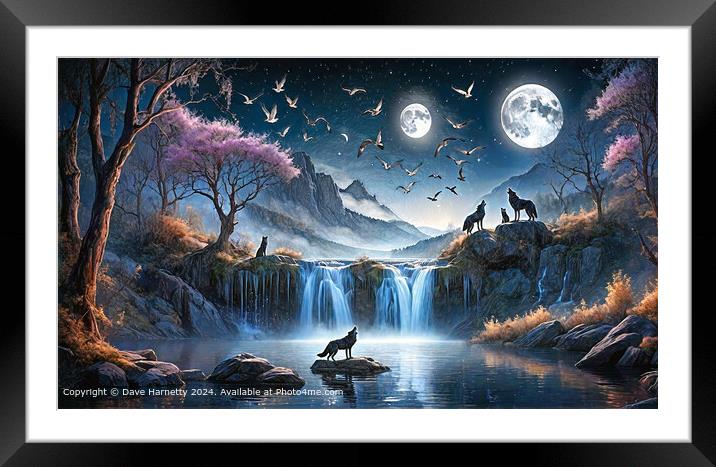 Gothic Landscape 5 | Wolf River Falls Framed Mounted Print by Dave Harnetty