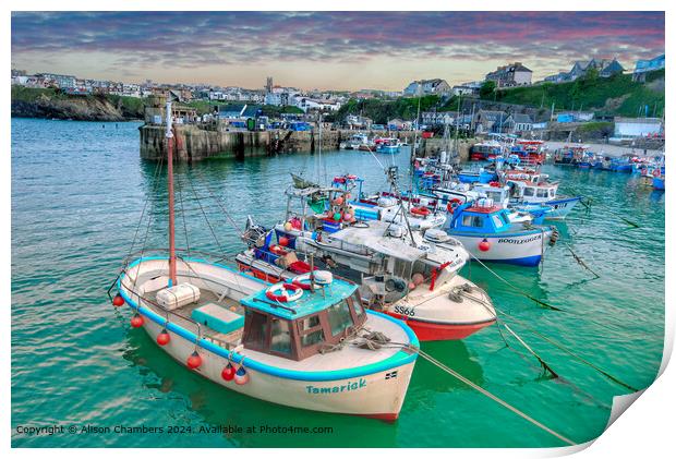 Newquay Harbour  Print by Alison Chambers