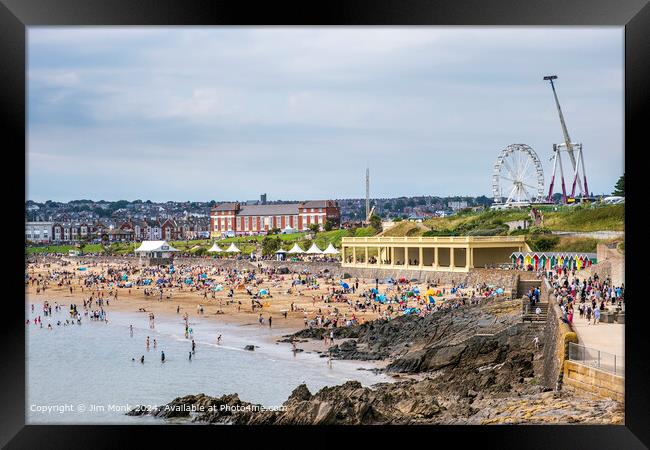 Barry Island Beach Framed Print by Jim Monk