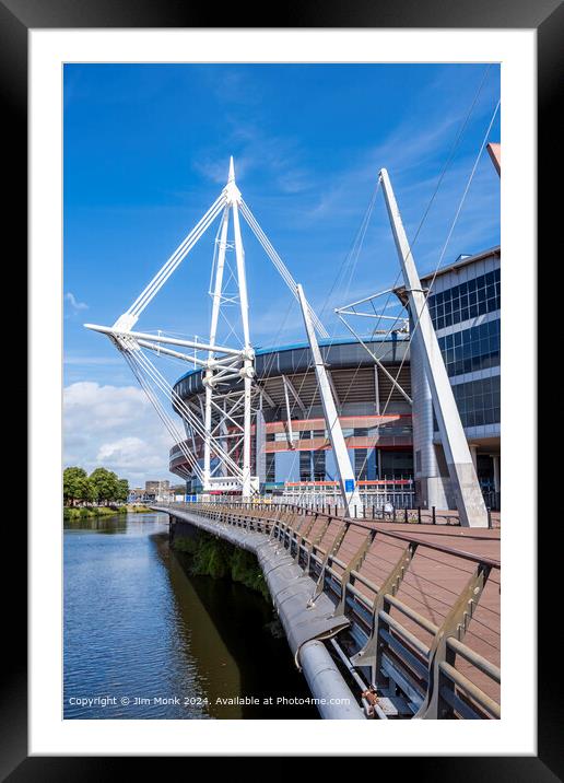 Principality Stadium Cardiff Framed Mounted Print by Jim Monk