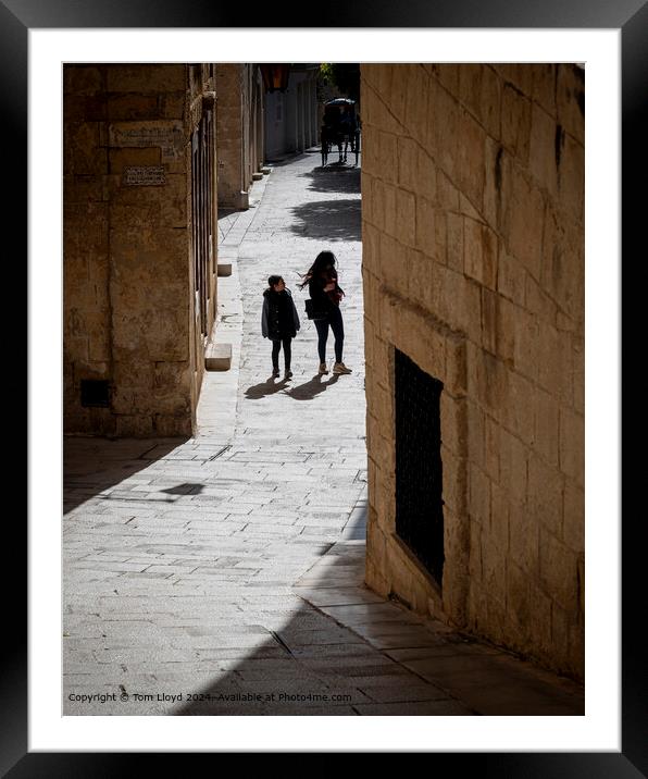 Mdina Malta Sunshine Framed Mounted Print by Tom Lloyd