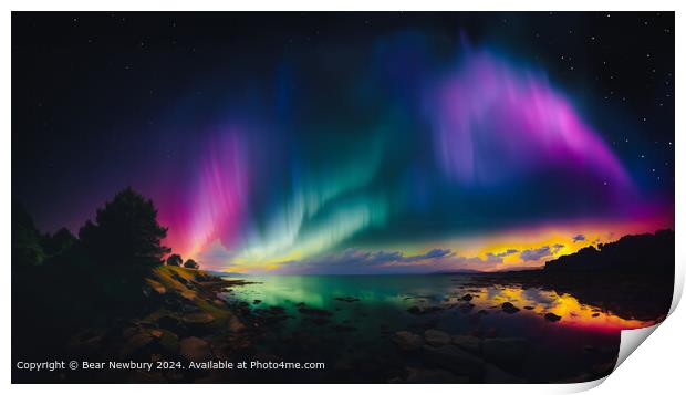 Aurora Coast Reflections Print by Bear Newbury