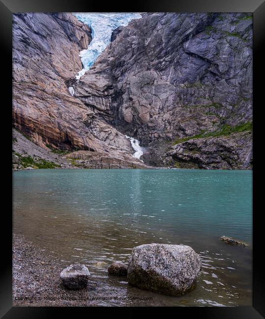 Briksdalsbreen Glacier, Norway Framed Print by Maggie Bajada