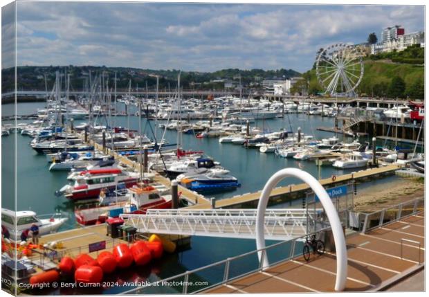 Torquay Harbour  Canvas Print by Beryl Curran