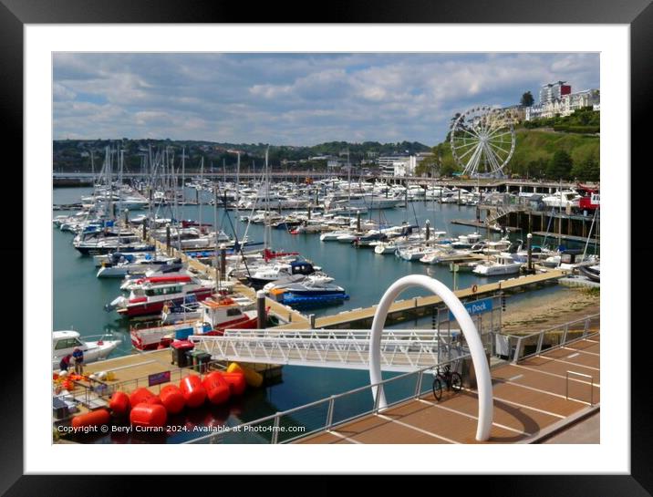 Torquay Harbour  Framed Mounted Print by Beryl Curran