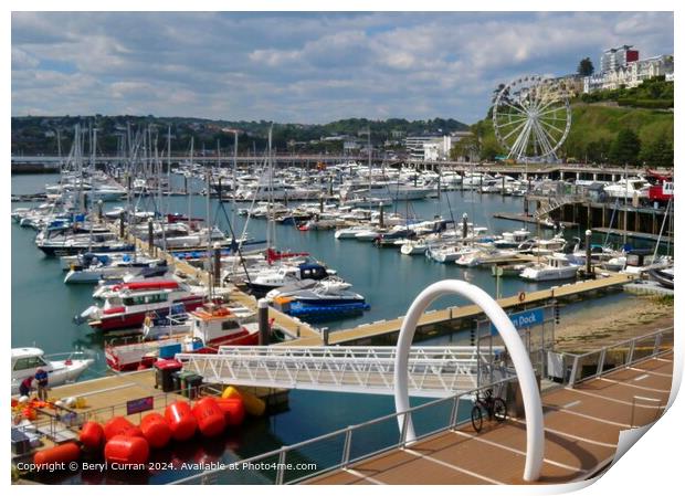 Torquay Harbour  Print by Beryl Curran