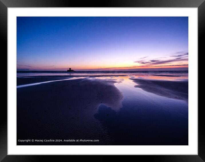 Jersey Beach Sunset Framed Mounted Print by Maciej Czuchra