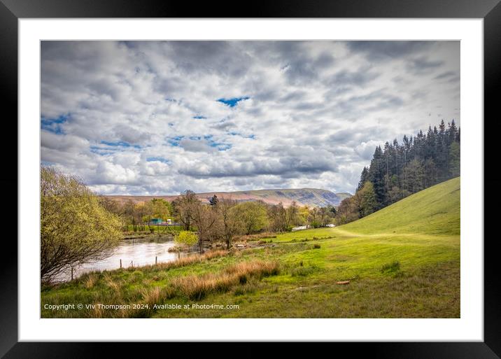 River Eamont Cumbrian Landscape Framed Mounted Print by Viv Thompson