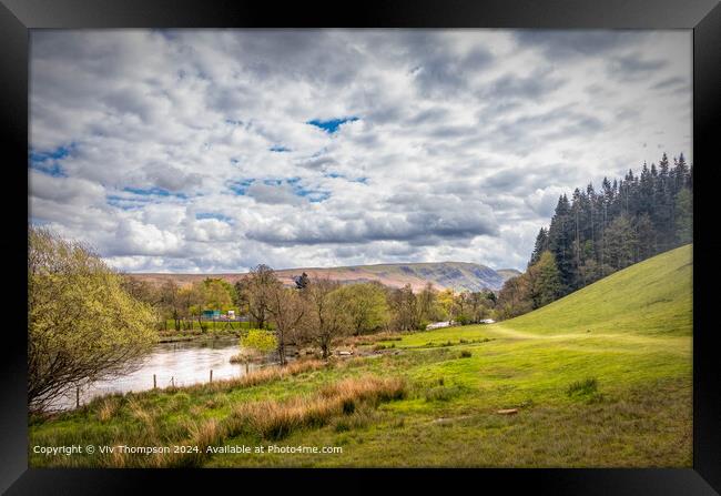 River Eamont Cumbrian Landscape Framed Print by Viv Thompson