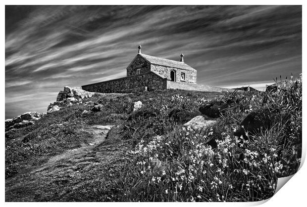 St Nicholas Chapel St Ives Print by Darren Galpin