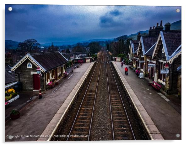 Settle Railway Station Acrylic by Ian Donaldson