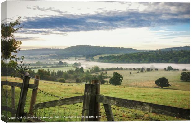 Low-lying mist Canvas Print by Ironbridge Images