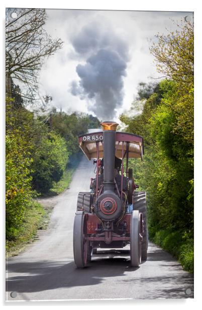 Ruston Proctor Steam Tractor Acrylic by Alan Tunnicliffe