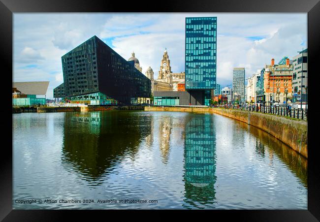  Liverpool Reflections Framed Print by Alison Chambers