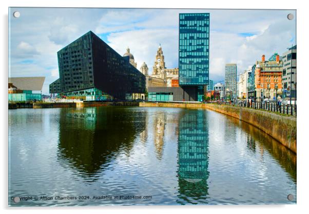  Liverpool Reflections Acrylic by Alison Chambers