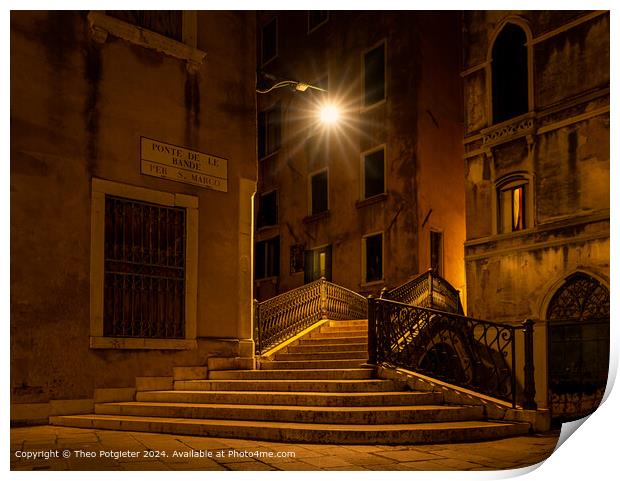 Ponte De La Bande Bridge Architecture Venice Print by Theo Potgieter